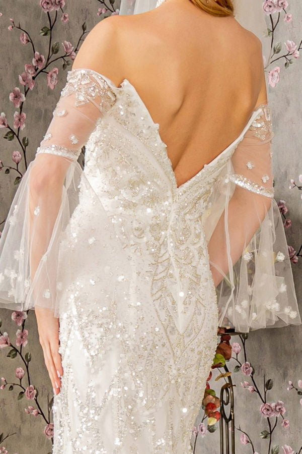 princess polly baby blue dress Illusion Sleeveless Flowy A-line Tulle Lace Applique Backless Wedding Dress main image 1
