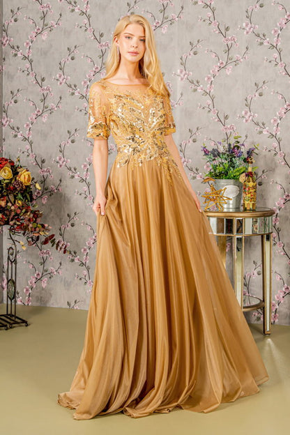 GLS by Gloria GL3444 Prom Dress - Gold | NewYorkDress GLS by Gloria GL3444 Prom Dress - Gold | NewYorkDress