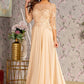 Sequin Chiffon Boat Neckline A-Line Women Formal Dress by GLS by Gloria - GL3446 - Special Occasion/Curves