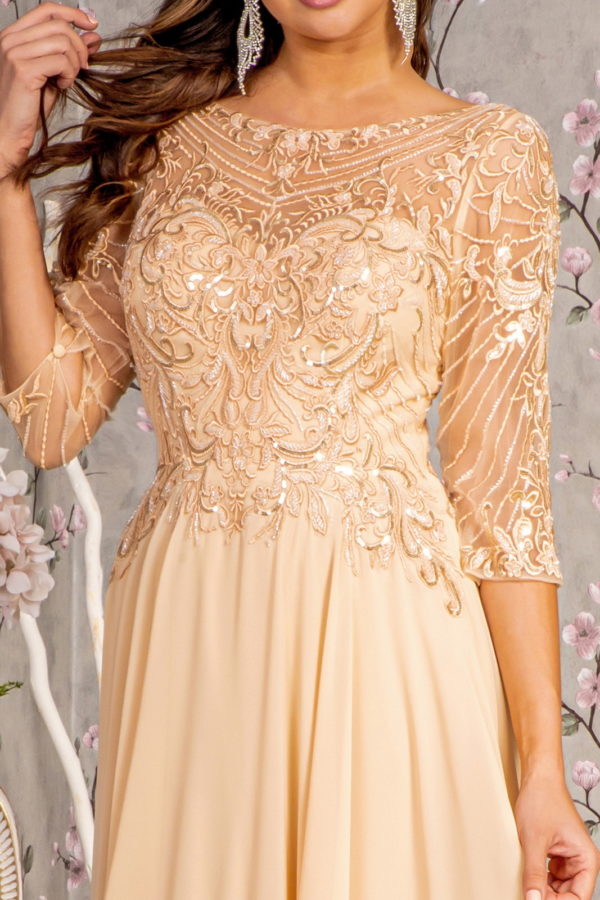 sachin and babi light blue dress champagne sequin bridesmaid dress main image 1
