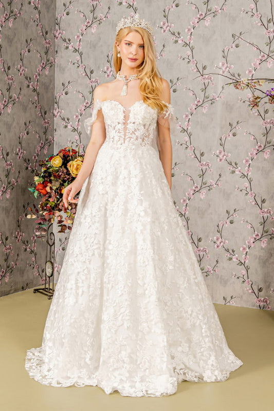 Applique Illusion Sweetheart Women Bridal Dress by GLS by Gloria - GL3449 - Special Occasion/Curves