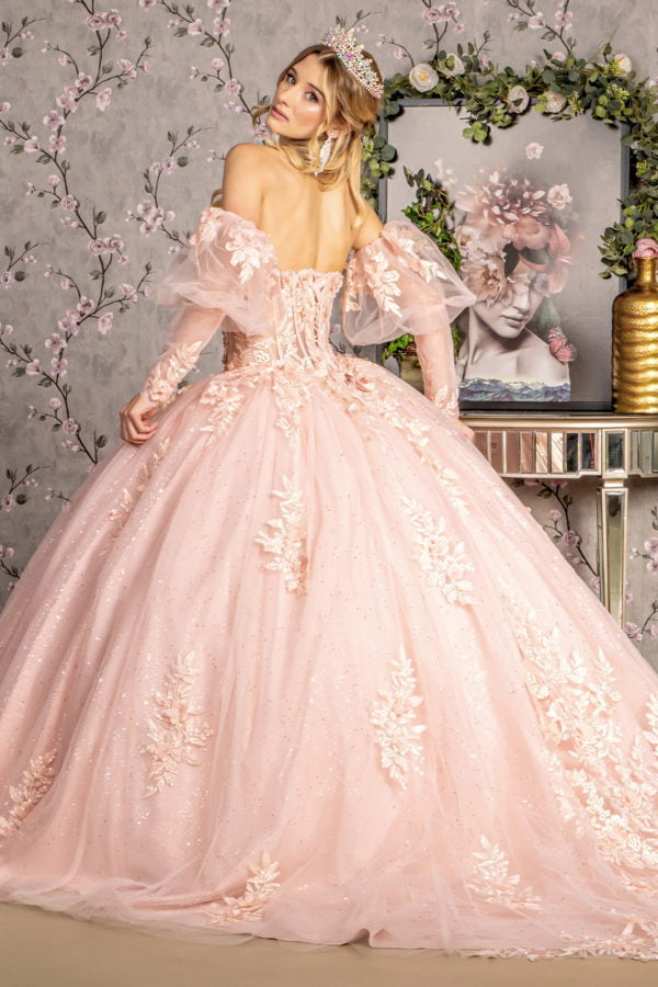 Glitter Embroidery Sweetheart Quinceanera Dress by GLS by Gloria - GL3476