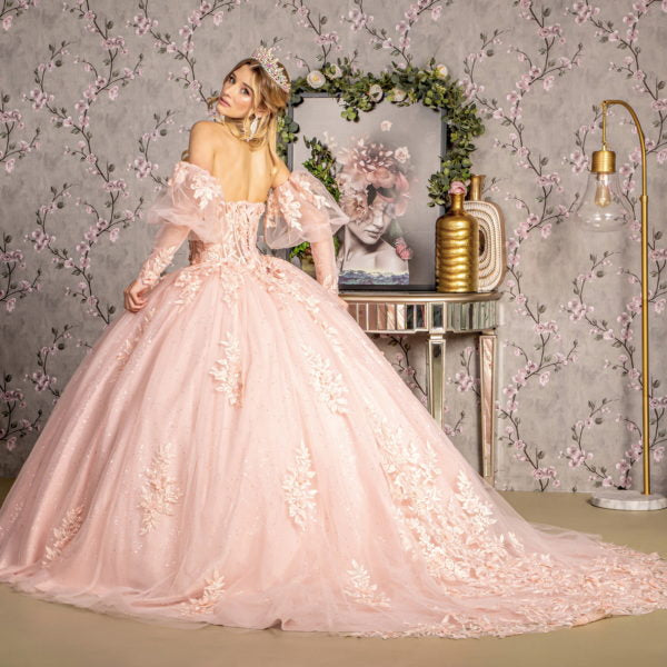 slim fit dress slacks Vizcaya by Morilee Glitter Tulle Quince Dress 89313 main image 1