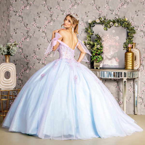 3D Butterfly Off Shoulder Quinceanera Dress by GLS by Gloria - GL3482