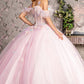 3D Butterfly Sweetheart Neckline Quinceanera Dress by GLS by Gloria - GL3483