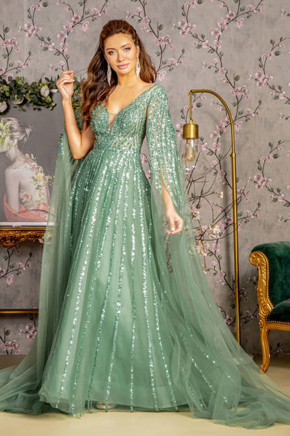 GLS by Gloria GL3494 Prom Dress - Sage | NewYorkDress GLS by Gloria GL3494 Prom Dress - Sage | NewYorkDress