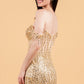 Embellished Fringe Shoulder Strap Women Formal Dress by Elizabeth K - GL3620 - Special Occasion/Curves