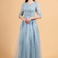 Embroidery Sequin Boat Neckline Women Formal Dress by Elizabeth K - GL3629 - Special Occasion/Curves