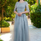 Embroidery Sequin Boat Neckline Women Formal Dress by Elizabeth K - GL3629 - Special Occasion/Curves