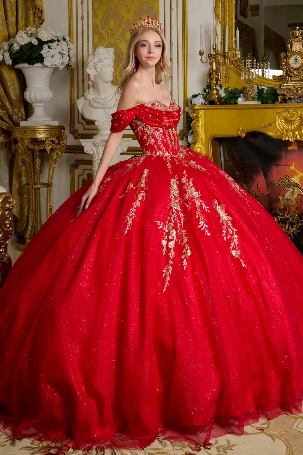 Off-Shoulder Sweetheart Neckline Quinceanera Dress by Elizabeth K - GL3631