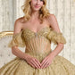 Embroidery Sequin V-Neckline Quinceanera Dress by Elizabeth K - GL3632