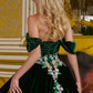 Organza Off Shoulder Velvet Quinceanera Dress by Elizabeth K - GL3637