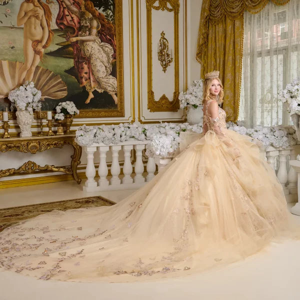 Elizabeth K GL3648 - Long Tulle Ballgown Dress