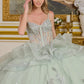 Spaghetti Strap V-Neckline Tulle Quinceanera Dress by Elizabeth K - GL3649