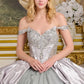 Embroidery V-Neckline Straps Quinceanera Dress by Elizabeth K - GL3652