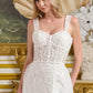 Sequin Spaghetti Strap Sweetheart Neckline Wedding Gown GLS by Gloria - GL3654