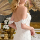 3D Flower Applique Off Shoulder Wedding Gown GLS by Gloria - GL3656