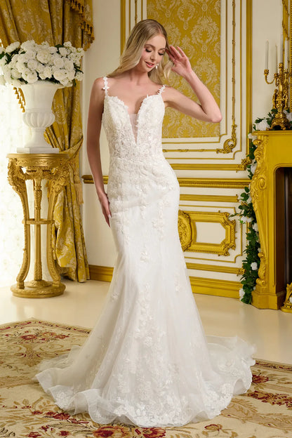Elizabeth K Fitted Bridal Gown GL3658 - Formal Dress Shops Off White / 2XL Elizabeth K Fitted Bridal Gown GL3658 - Formal Dress Shops Off White / 2XL