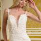 Illusion V-Neckline Spaghetti Strap Wedding Gown GLS by Gloria - GL3658