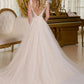 Glitter V-Neckline A-Line Wedding Gown GLS by Gloria - GL3661