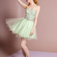 Elizabeth K - GS2031 - Jewel Strapless Sweetheart Tulle Cocktail Dress - Short