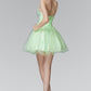 Elizabeth K - GS2031 - Jewel Strapless Sweetheart Tulle Cocktail Dress - Short