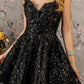 Elizabeth K - GS3187 - Butterfly Applique Sweetheart Neckline Cocktail Dress - Short