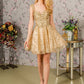 Elizabeth K - GS3187 - Butterfly Applique Sweetheart Neckline Cocktail Dress - Short
