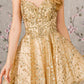 Elizabeth K - GS3187 - Butterfly Applique Sweetheart Neckline Cocktail Dress - Short