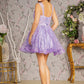 Elizabeth K - GS3187 - Butterfly Applique Sweetheart Neckline Cocktail Dress - Short