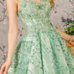 Elizabeth K - GS3187 - Butterfly Applique Sweetheart Neckline Cocktail Dress - Short