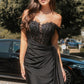 Elizabeth K - GS3509 - Cut-Away Shoulder Sweetheart Neckline Cocktail Dress - Short