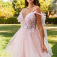 Elizabeth K - GS3513 - 3D Flower Sweetheart A-Line Cocktail Dress - Short