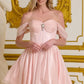 Elizabeth K - GS3633 - Glitter Netting Sweetheart Neckline Cocktail Dress - Short
