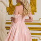 Elizabeth K - GS3633 - Glitter Netting Sweetheart Neckline Cocktail Dress - Short