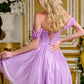 Elizabeth K - GS3633 - Glitter Netting Sweetheart Neckline Cocktail Dress - Short
