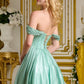 Elizabeth K - GS3633 - Glitter Netting Sweetheart Neckline Cocktail Dress - Short