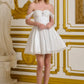 Elizabeth K - GS3633 - Glitter Netting Sweetheart Neckline Cocktail Dress - Short
