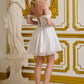 Elizabeth K - GS3633 - Glitter Netting Sweetheart Neckline Cocktail Dress - Short