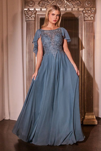 Cinderella Divine HT101 Prom Dress - Smoky Blue | NewYorkDress Cinderella Divine HT101 Prom Dress - Smoky Blue | NewYorkDress