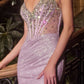 Embellished Fit & Flare Glitter Gown By Ladivine J4305 - Women Evening Formal Gown - Special Occasion