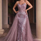 Glitter Strapless Sweetheart Neckline Gown By Ladivine J858 - Women Evening Formal Gown - Special Occasion
