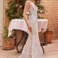 Fit & Flare Embellished Wedding Gown By Ladivine J859W - Women Evening Formal Gown - Special Occasion