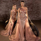 Strapless Scoop Neckline Leg Slit Gown by Cinderella Divine J872 - Special Occasion
