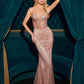 Embellished Strapless Mermaid Gown by Cinderella Divine J871 - Special Occasion