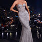Embellished Strapless Mermaid Gown by Cinderella Divine J871 - Special Occasion