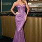 Embellished Strapless Mermaid Gown by Cinderella Divine J871 - Special Occasion