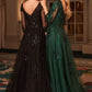 High Neckline Layered Tulle Gown by Cinderella Divine J883 - Special Occasion/Curves