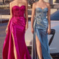 Strapless Sweetheart Leg Slit Gown By Ladivine J884 - Women Evening Formal Gown - Special Occasion