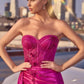 Strapless Sweetheart Leg Slit Gown By Ladivine J884 - Women Evening Formal Gown - Special Occasion